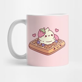 Cute Waffle And Ice Cream Perfect Pair Mug